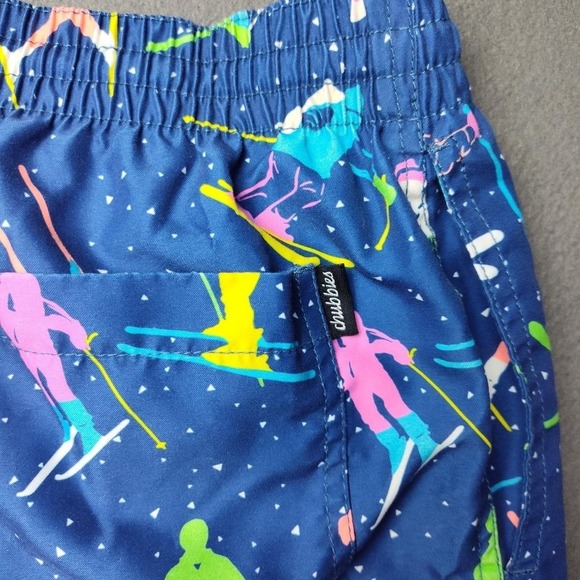 Chubbies Swim Trunks Mens Medium Skiers Skiing Shorts Lined Drawstring Pockets - Picture 5 of 11